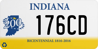 IN license plate 176CD