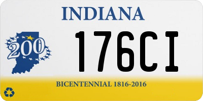 IN license plate 176CI