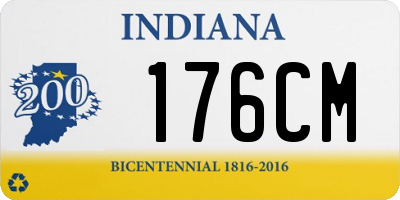 IN license plate 176CM