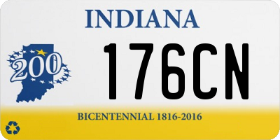 IN license plate 176CN