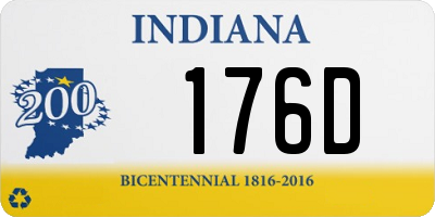 IN license plate 176D