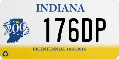 IN license plate 176DP