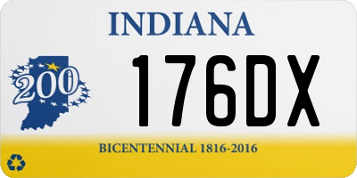 IN license plate 176DX