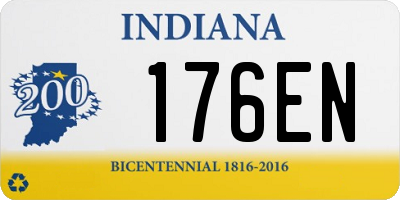 IN license plate 176EN
