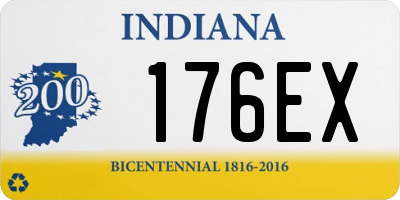 IN license plate 176EX