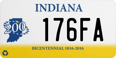 IN license plate 176FA