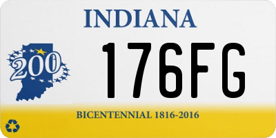 IN license plate 176FG