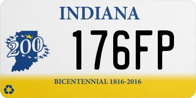 IN license plate 176FP