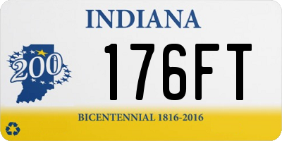 IN license plate 176FT