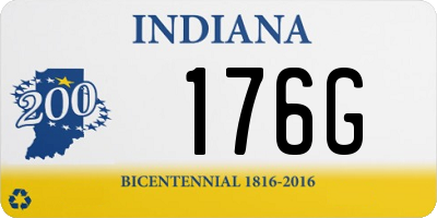 IN license plate 176G