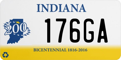 IN license plate 176GA