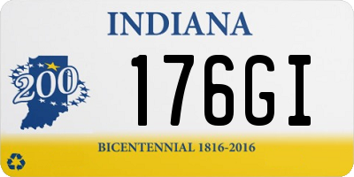 IN license plate 176GI