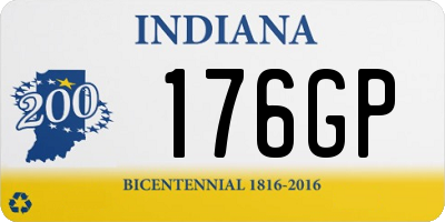 IN license plate 176GP