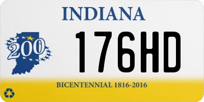 IN license plate 176HD