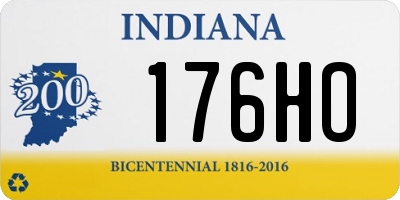 IN license plate 176HO