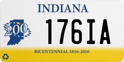 IN license plate 176IA