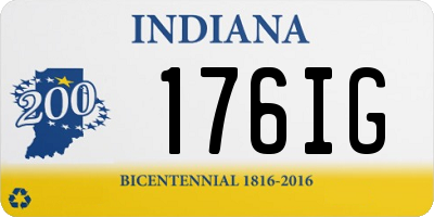 IN license plate 176IG