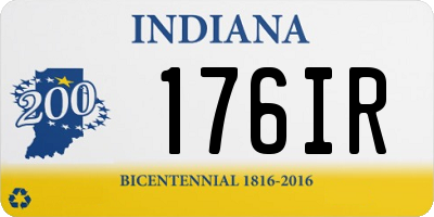 IN license plate 176IR