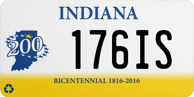 IN license plate 176IS