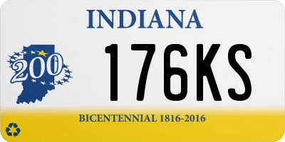 IN license plate 176KS