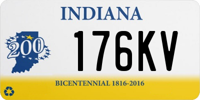 IN license plate 176KV