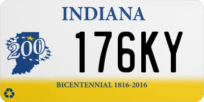 IN license plate 176KY