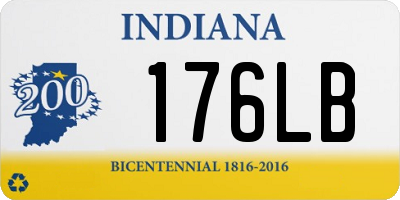 IN license plate 176LB