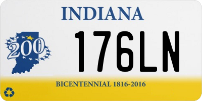 IN license plate 176LN