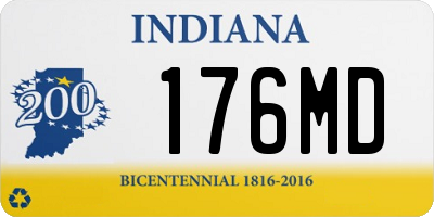 IN license plate 176MD