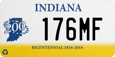 IN license plate 176MF