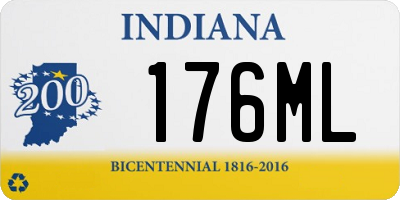 IN license plate 176ML