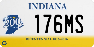 IN license plate 176MS
