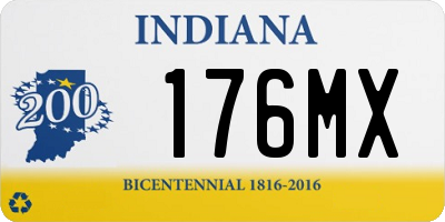 IN license plate 176MX