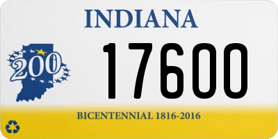 IN license plate 176OO