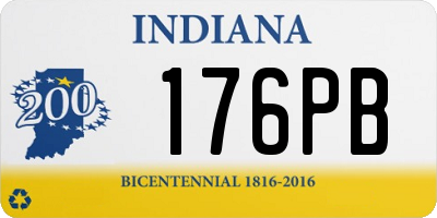 IN license plate 176PB