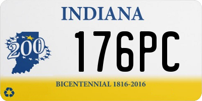 IN license plate 176PC