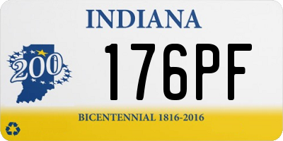 IN license plate 176PF