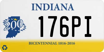 IN license plate 176PI