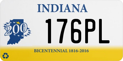 IN license plate 176PL