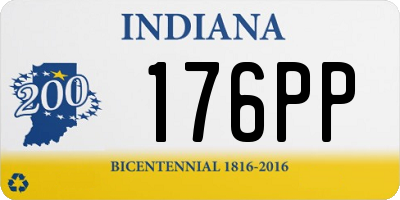 IN license plate 176PP