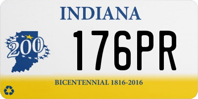 IN license plate 176PR