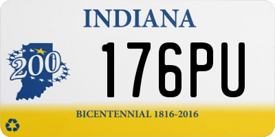 IN license plate 176PU