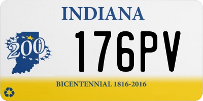 IN license plate 176PV