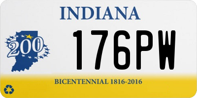 IN license plate 176PW