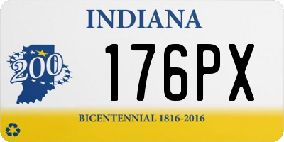 IN license plate 176PX