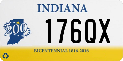 IN license plate 176QX