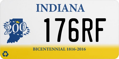 IN license plate 176RF