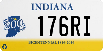 IN license plate 176RI