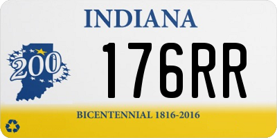 IN license plate 176RR