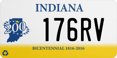 IN license plate 176RV